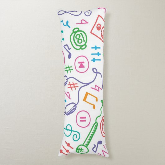 Muziekpatroon Lichaamskussen (Voorkant Verticaal)