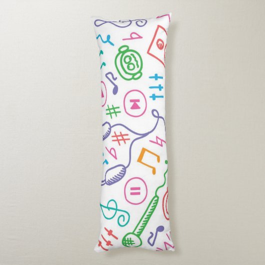 Muziekpatroon Lichaamskussen (Achterkant (Verticaal))