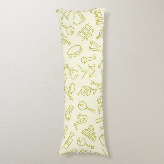 Muziekpatroon Lichaamskussen (Voorkant Verticaal)