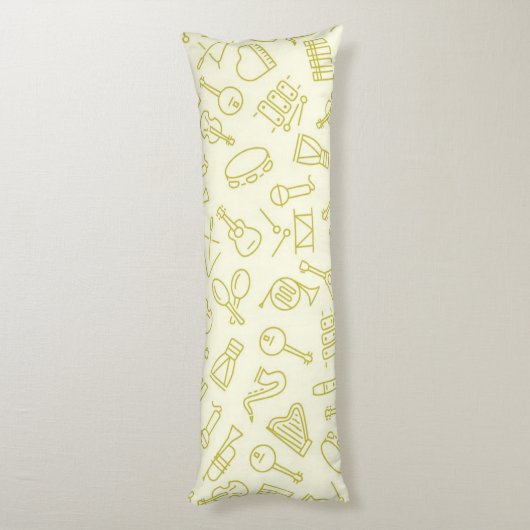 Muziekpatroon Lichaamskussen (Achterkant (Verticaal))