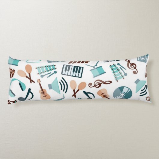 Muziekpatroon Lichaamskussen (Achterkant)