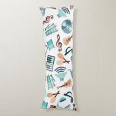 Muziekpatroon Lichaamskussen (Voorkant Verticaal)