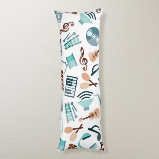 Muziekpatroon Lichaamskussen (Achterkant (Verticaal))