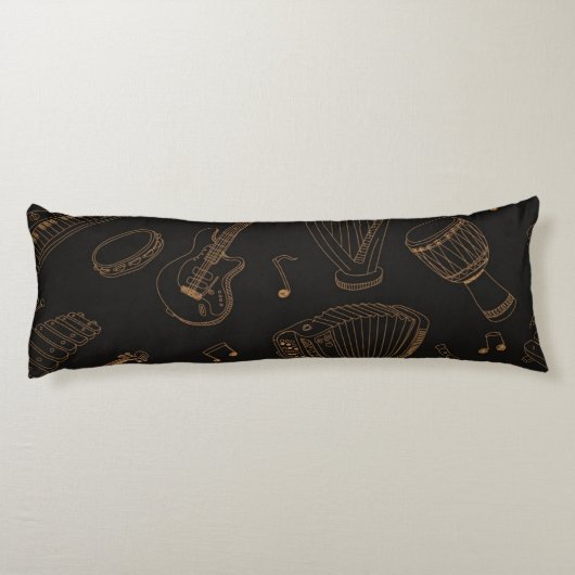 Muziekpatroon Lichaamskussen (Achterkant)