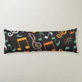 Muziekpatroon Lichaamskussen (Achterkant)