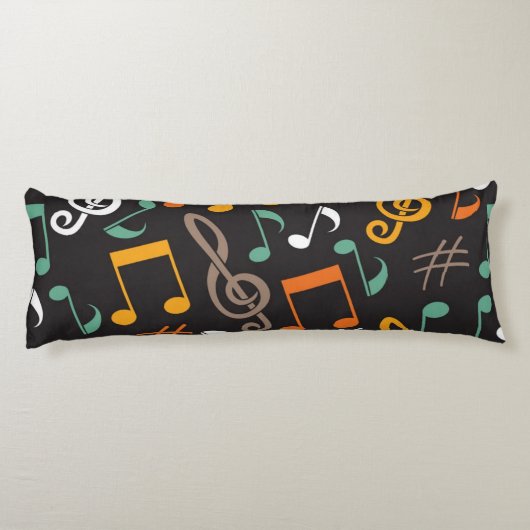 Muziekpatroon Lichaamskussen (Achterkant)