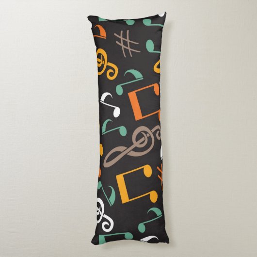 Muziekpatroon Lichaamskussen (Achterkant (Verticaal))