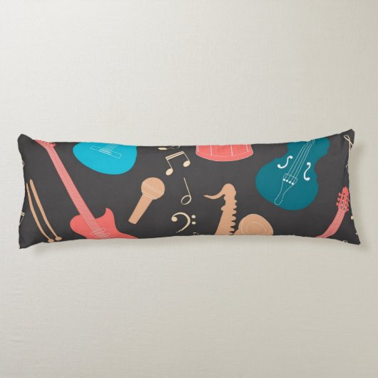 Muziekpatroon Lichaamskussen (Achterkant)