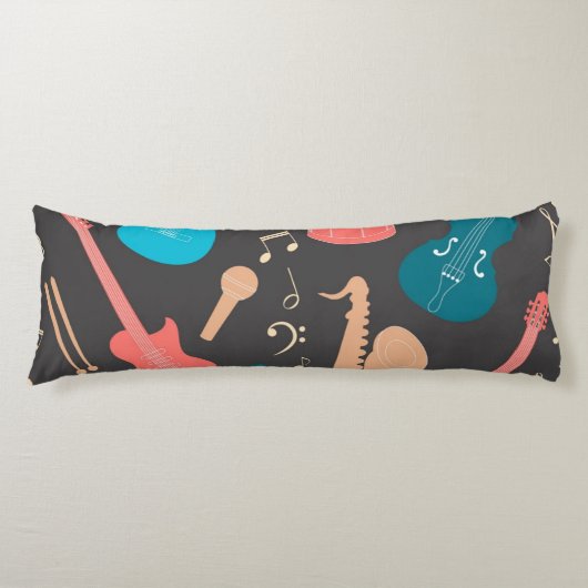 Muziekpatroon Lichaamskussen (Voorkant)