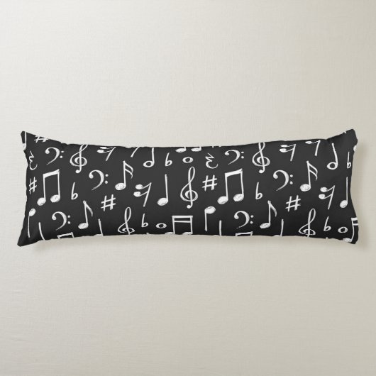 Muziekpatroon Lichaamskussen (Voorkant)