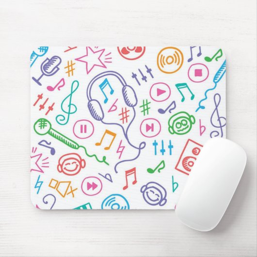 Muziekpatroon Muismat (Met muis)