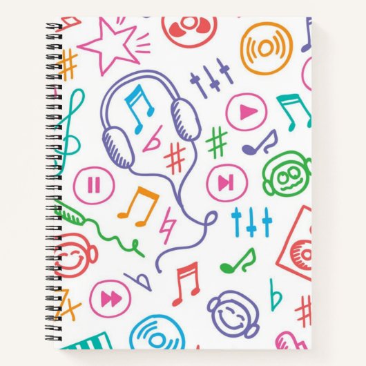 Muziekpatroon Notitieboek (Voorkant)