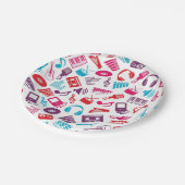 Muziekpatroon Papieren Bordje (Gekanteld)