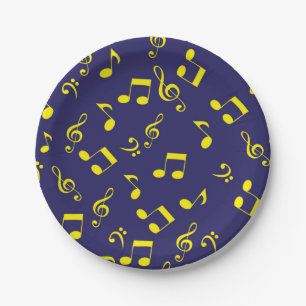 Muziekpatroon Papieren Bordje
