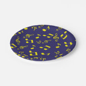 Muziekpatroon Papieren Bordje (Gekanteld)