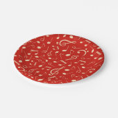 Muziekpatroon Papieren Bordje (Gekanteld)