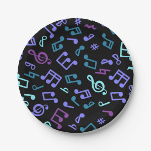 Muziekpatroon Papieren Bordje