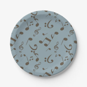 Muziekpatroon Papieren Bordje