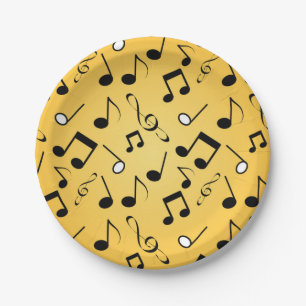 Muziekpatroon Papieren Bordje