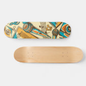 Muziekpatroon Persoonlijk Skateboard (Horizontaal)