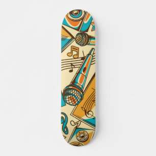 Muziekpatroon Persoonlijk Skateboard