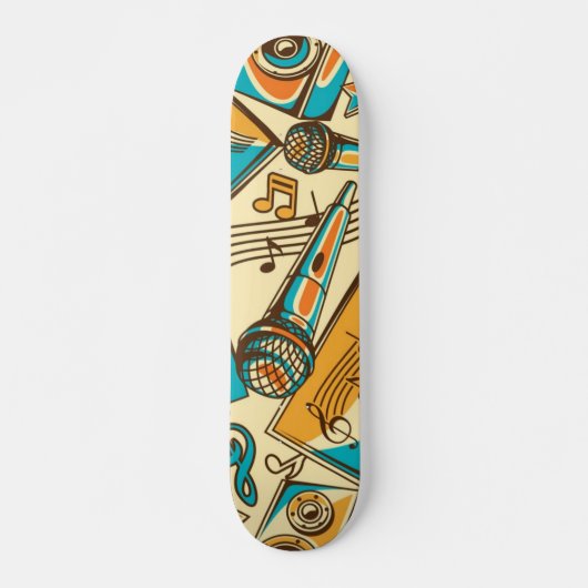 Muziekpatroon Persoonlijk Skateboard (Voorkant)
