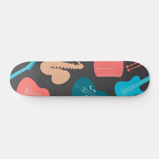 Muziekpatroon Persoonlijk Skateboard (Horizontaal)