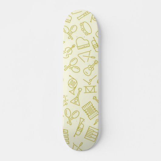 Muziekpatroon Persoonlijk Skateboard (Voorkant)