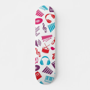 Muziekpatroon Persoonlijk Skateboard