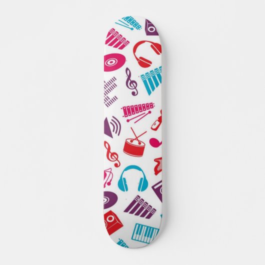 Muziekpatroon Persoonlijk Skateboard (Voorkant)