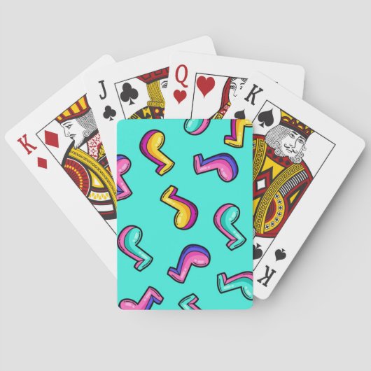 Muziekpatroon Pokerkaarten (Achterkant)
