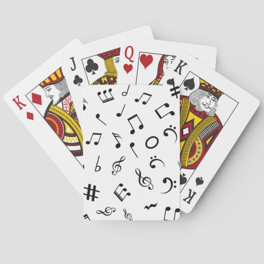 Muziekpatroon Pokerkaarten (Achterkant)