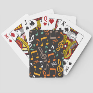 Muziekpatroon Pokerkaarten