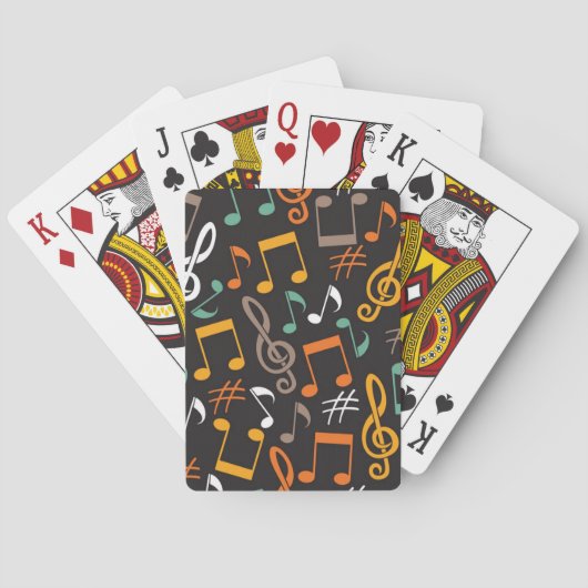 Muziekpatroon Pokerkaarten (Achterkant)