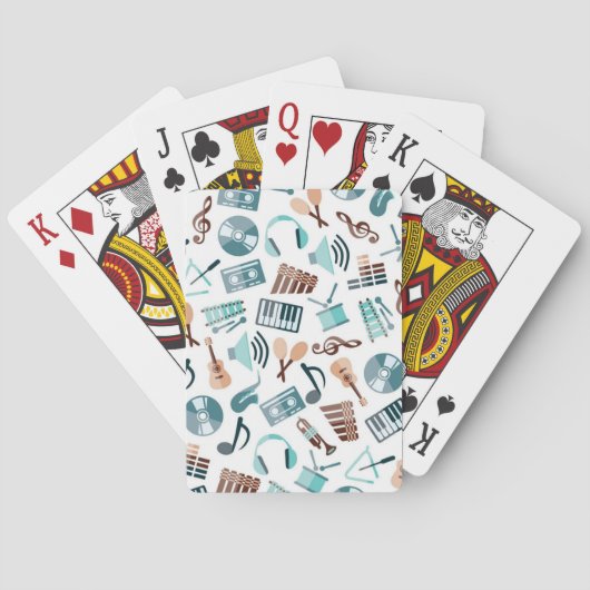 Muziekpatroon Pokerkaarten (Achterkant)