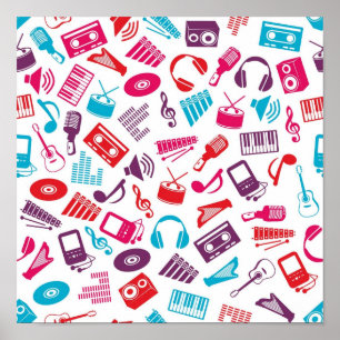 Muziekpatroon Poster