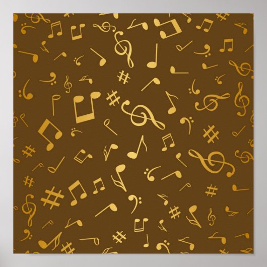 Muziekpatroon Poster (Voorkant)