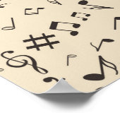 Muziekpatroon Poster (Hoek)
