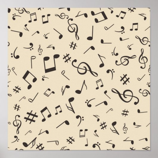 Muziekpatroon Poster (Voorkant)