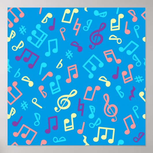 Muziekpatroon Poster (Voorkant)