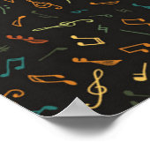 Muziekpatroon Poster (Hoek)