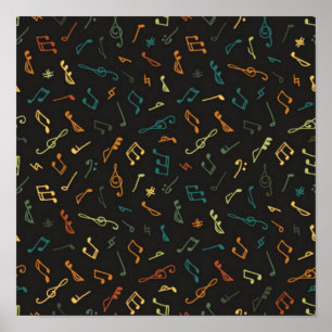 Muziekpatroon Poster