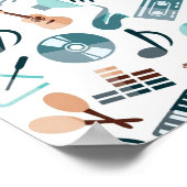 Muziekpatroon Poster (Hoek)