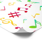 Muziekpatroon Poster (Hoek)