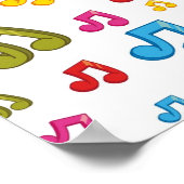 Muziekpatroon Poster (Hoek)