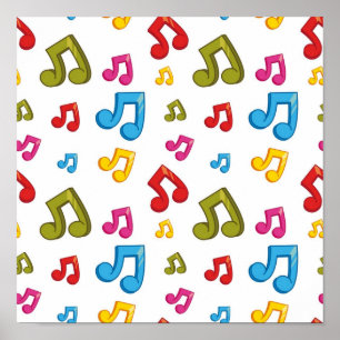 Muziekpatroon Poster