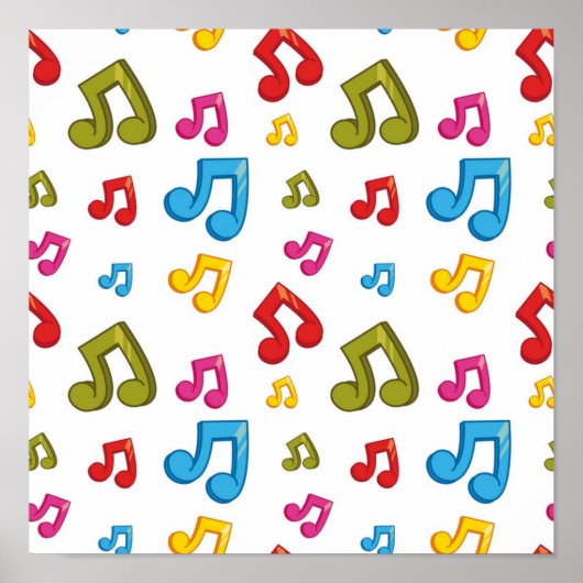 Muziekpatroon Poster (Voorkant)