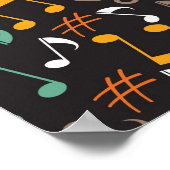 Muziekpatroon Poster (Hoek)