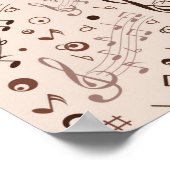 Muziekpatroon Poster (Hoek)