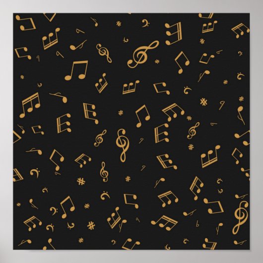 Muziekpatroon Poster (Voorkant)